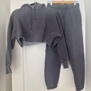 Aritzia TNA Crop Boyfriend Hoodie & Sweatpants